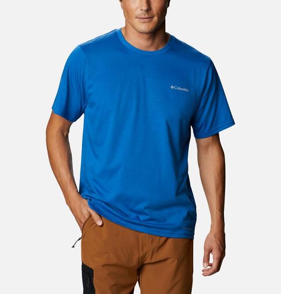 Columbia Sun Trek T-Shirt Blue For Men's NZ92364 New Zealand